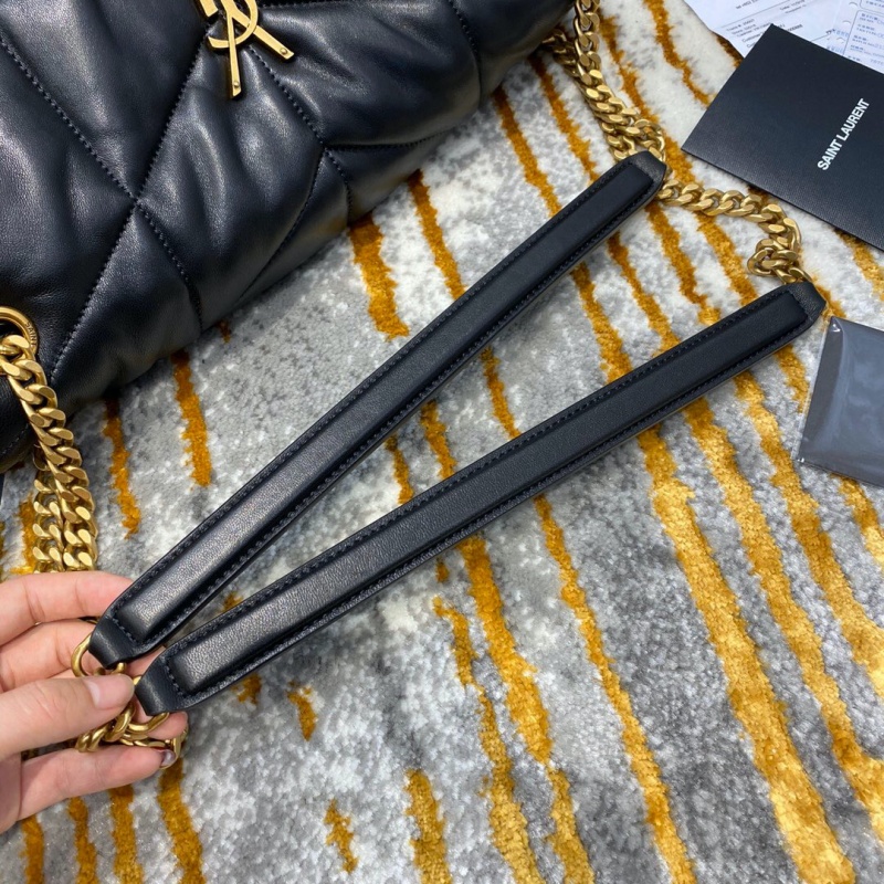 577475 YSL圣羅蘭LOULOU PUFFER中號絎縫小羊皮手袋 黑色金扣