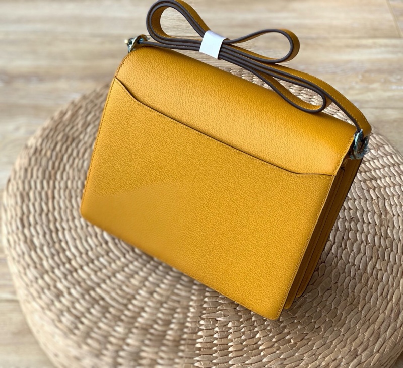 愛馬仕豬鼻子包 Hermes roulis mini系列 純手工定制版 黃色