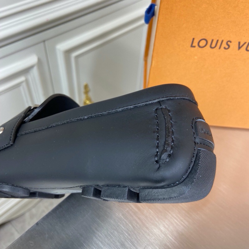 1A4P0X LV MONTE CARLO 便鞋 小牛皮平紋豆豆鞋 黑色