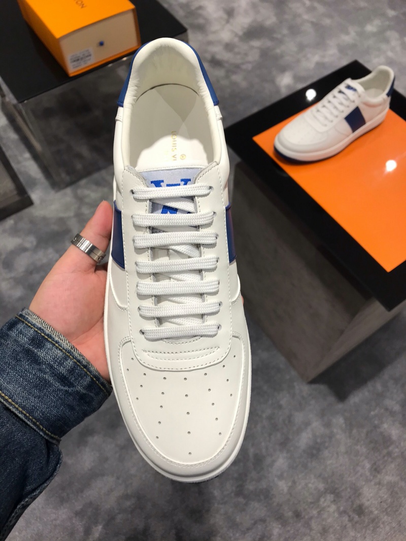 1A5YNN LV Rivoli 運動鞋 小牛皮彩色飾邊板鞋 藍色