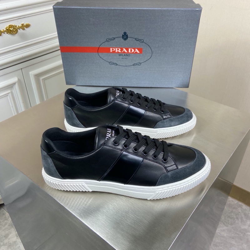 4E3337 4E3400 Prada皮革和織物運(yùn)動(dòng)鞋 普拉達(dá)2020新款休閑運(yùn)動(dòng)鞋 黑色