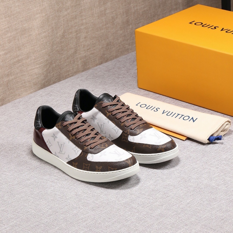 1A4PAT LV LUXEMBOURG 運動鞋 Monogram帆布拼色男鞋 LV運動鞋 咖啡色