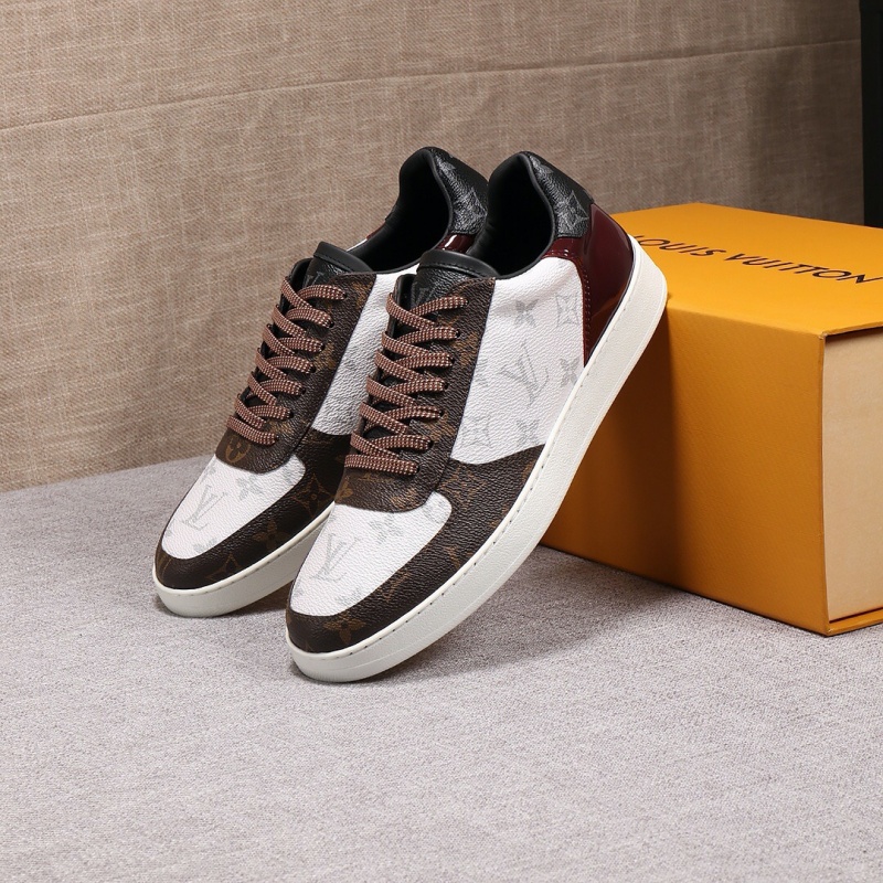 1A4PAT LV LUXEMBOURG 運動鞋 Monogram帆布拼色男鞋 LV運動鞋 咖啡色