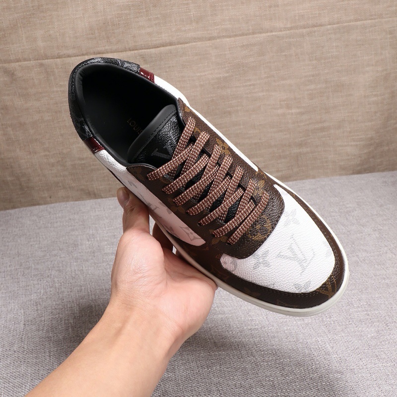 1A4PAT LV LUXEMBOURG 運動鞋 Monogram帆布拼色男鞋 LV運動鞋 咖啡色