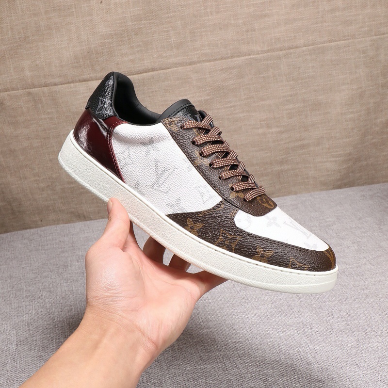 1A4PAT LV LUXEMBOURG 運動鞋 Monogram帆布拼色男鞋 LV運動鞋 咖啡色