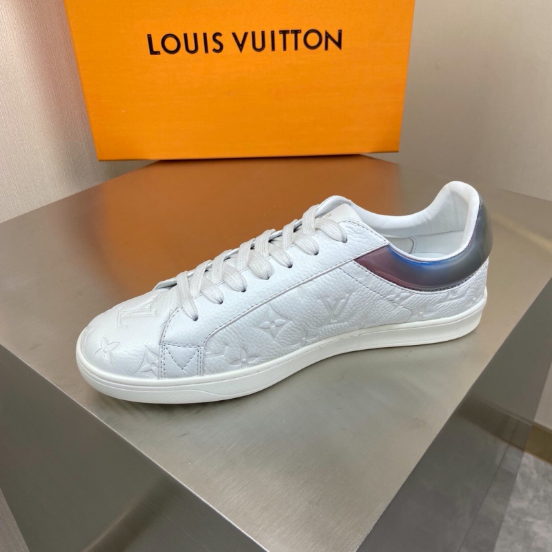 1A7S7O LV LUXEMBOURG 運動鞋 虹彩織物男鞋 LV板鞋 白色