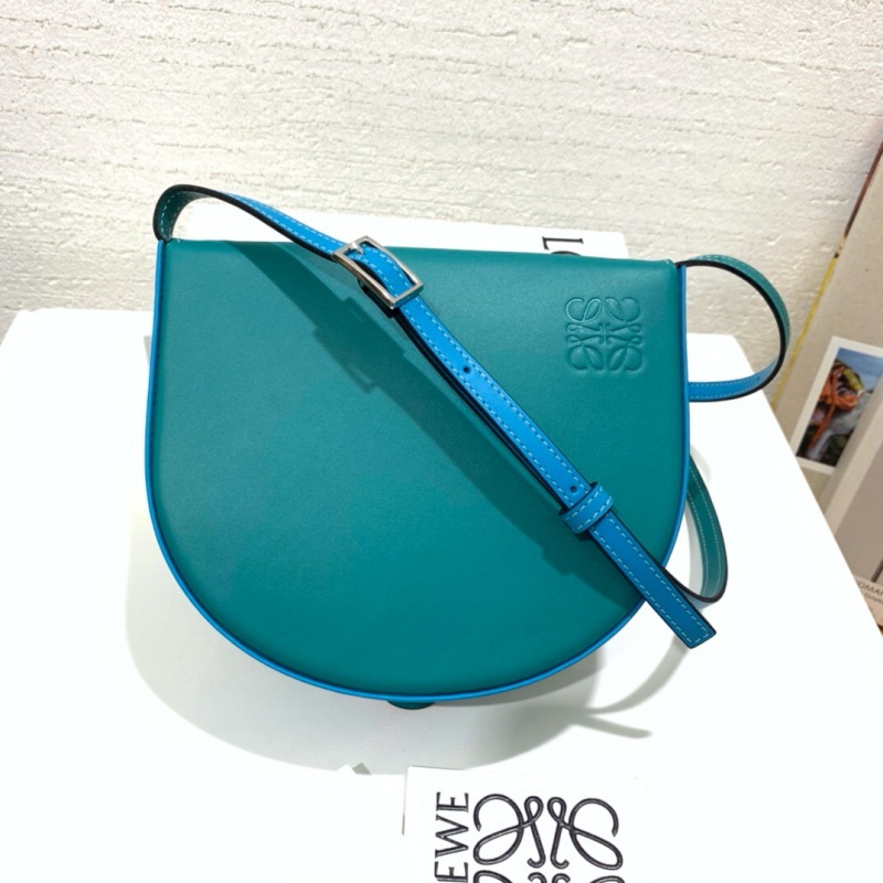 109 Loewe羅意威 Heel bag mini手袋 小牛皮單肩斜挎包 藍色