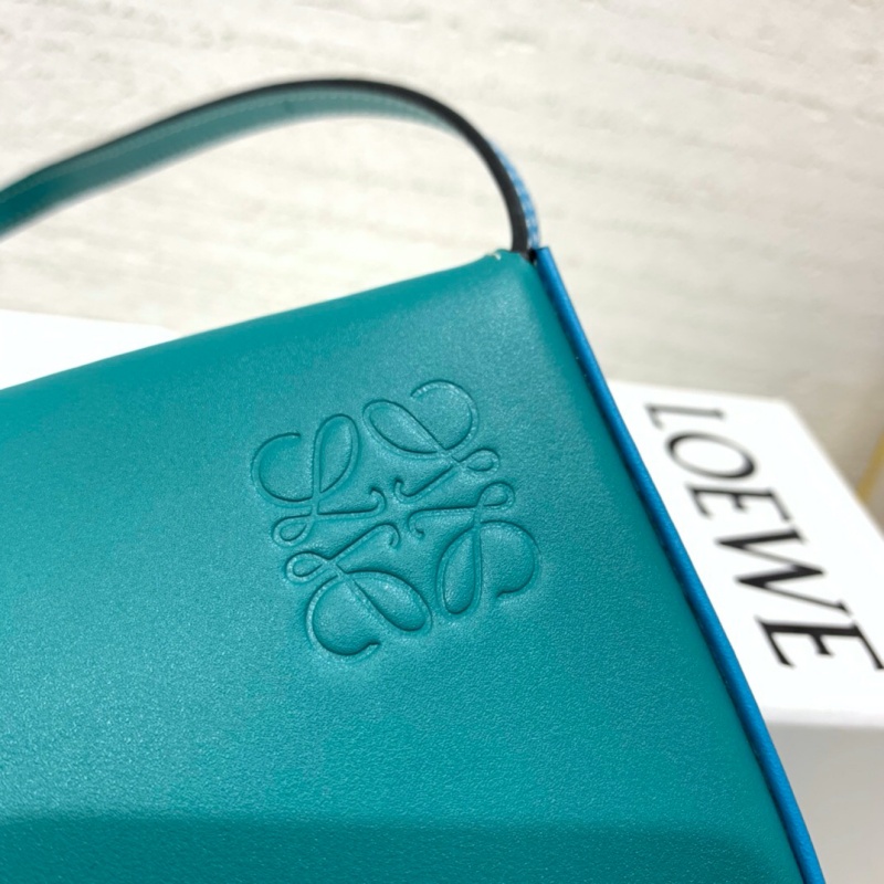 109 Loewe羅意威 Heel bag mini手袋 小牛皮單肩斜挎包 藍色