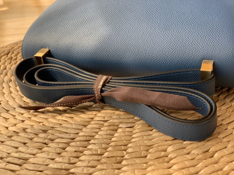 Hermes constance系列 愛馬仕康康包 純手工定制Epsom小牛皮 瑪瑙藍金扣