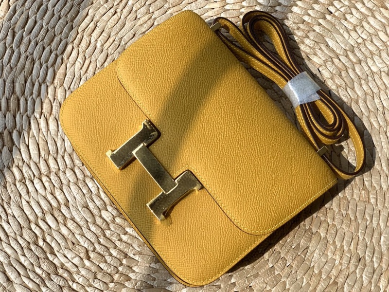Hermes constance系列 愛馬仕康康包 純手工定制Epsom小牛皮 琥珀黃