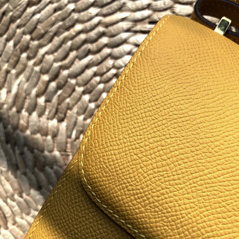 Hermes constance系列 愛馬仕康康包 純手工定制Epsom小牛皮 琥珀黃