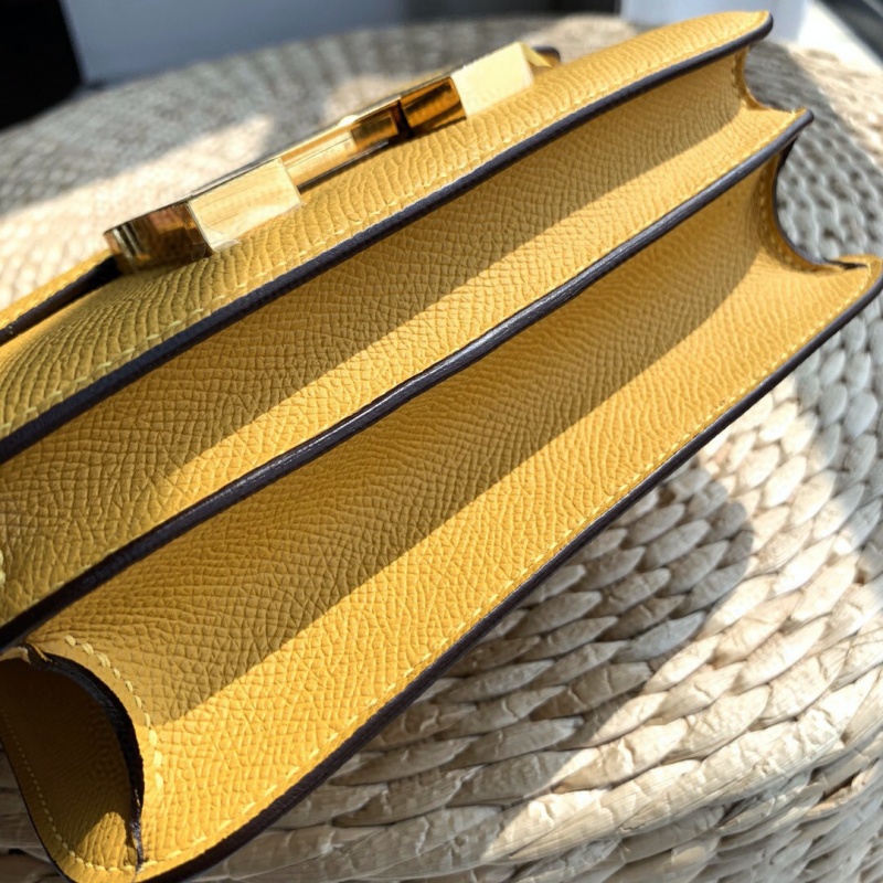 Hermes constance系列 愛馬仕康康包 純手工定制Epsom小牛皮 琥珀黃