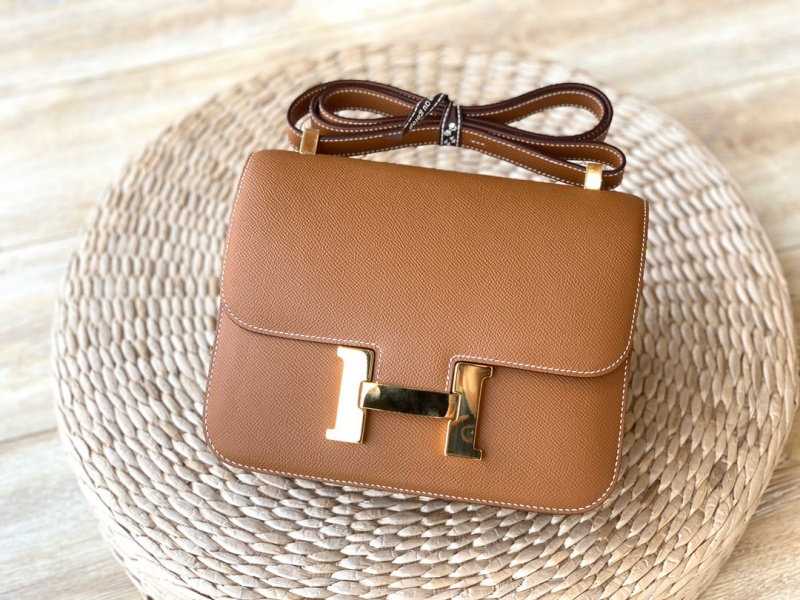 Hermes constance系列 愛馬仕康康包 純手工定制Epsom小牛皮 金棕色