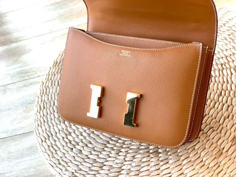 Hermes constance系列 愛馬仕康康包 純手工定制Epsom小牛皮 金棕色