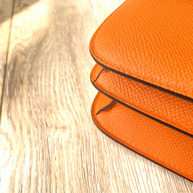 Hermes constance系列 愛馬仕康康包 純手工定制Epsom小牛皮 橙色