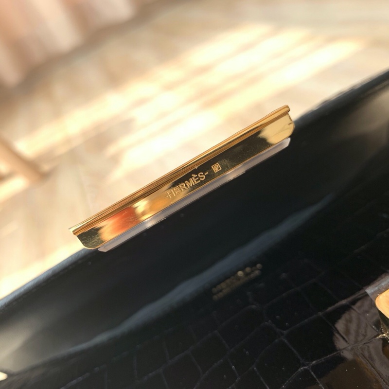 Hermes constance系列 愛馬仕康康包 純手工定制鱷魚皮 黑色