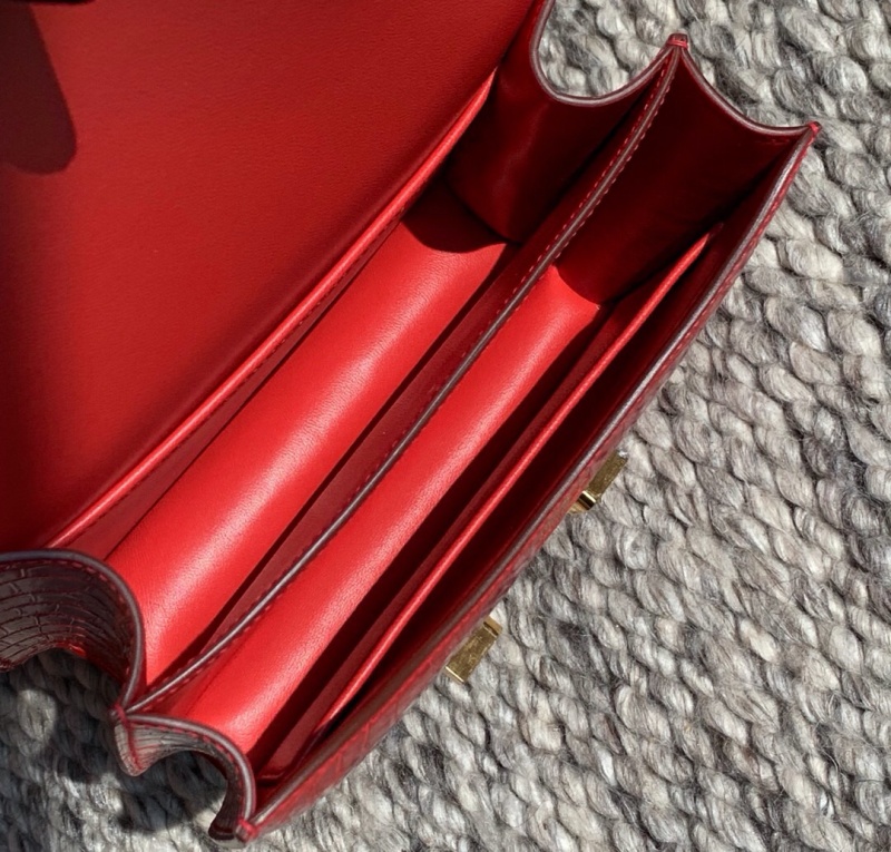 Hermes constance系列 愛馬仕康康包 純手工定制鱷魚皮 紅色