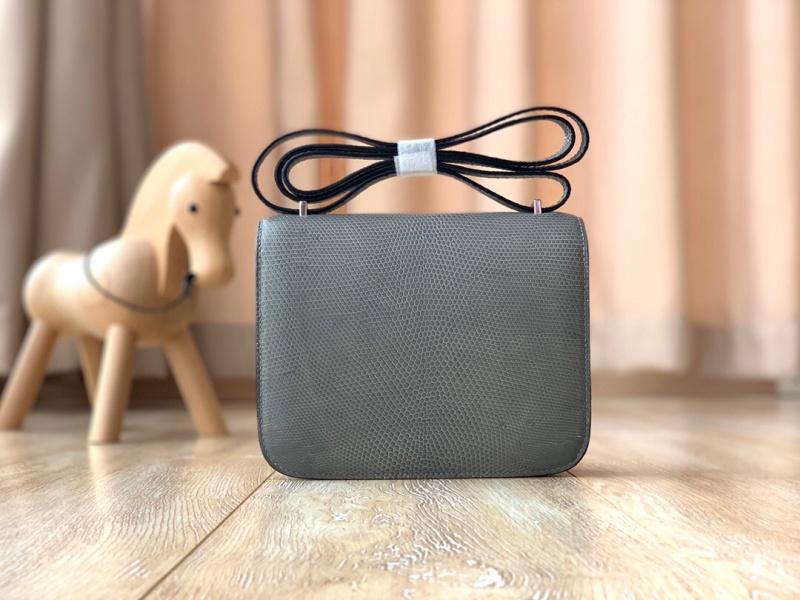 Hermes constance系列 愛(ài)馬仕康康包 純手工定制蜥蜴皮 灰色