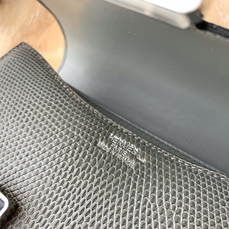 Hermes constance系列 愛(ài)馬仕康康包 純手工定制蜥蜴皮 灰色