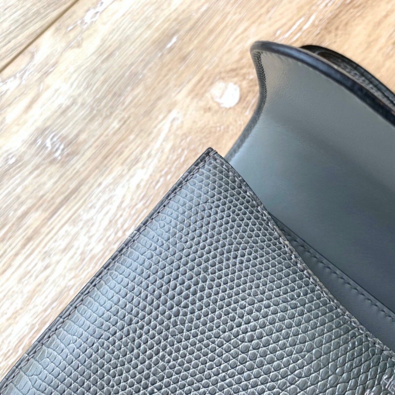 Hermes constance系列 愛(ài)馬仕康康包 純手工定制蜥蜴皮 灰色