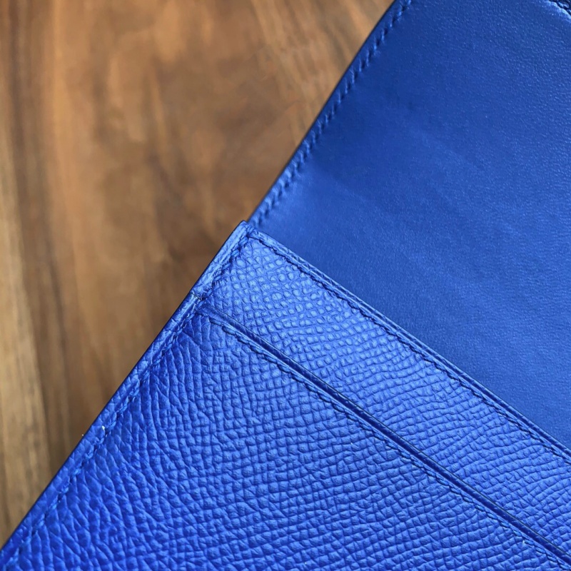 Hermes錢包 愛馬仕Constance大康錢包 純手工頂級(jí)Epsom皮 電光藍(lán)