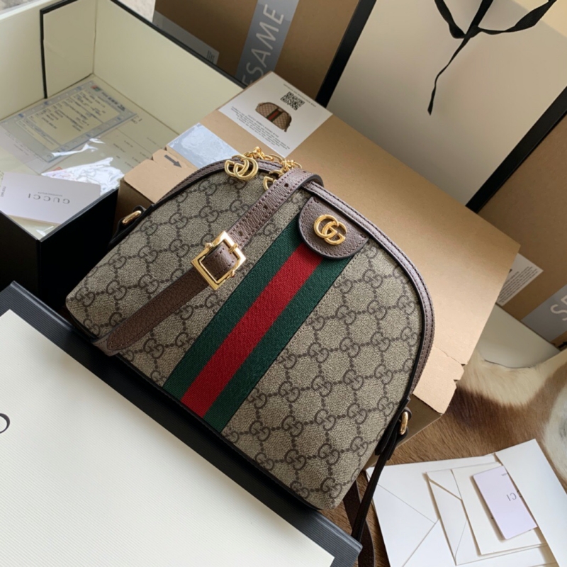 524533 Gucci Ophidia系列 GG圖案 復古風 經典手提包 啡色