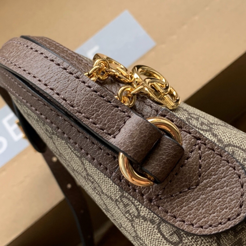 524533 Gucci Ophidia系列 GG圖案 復古風 經典手提包 啡色
