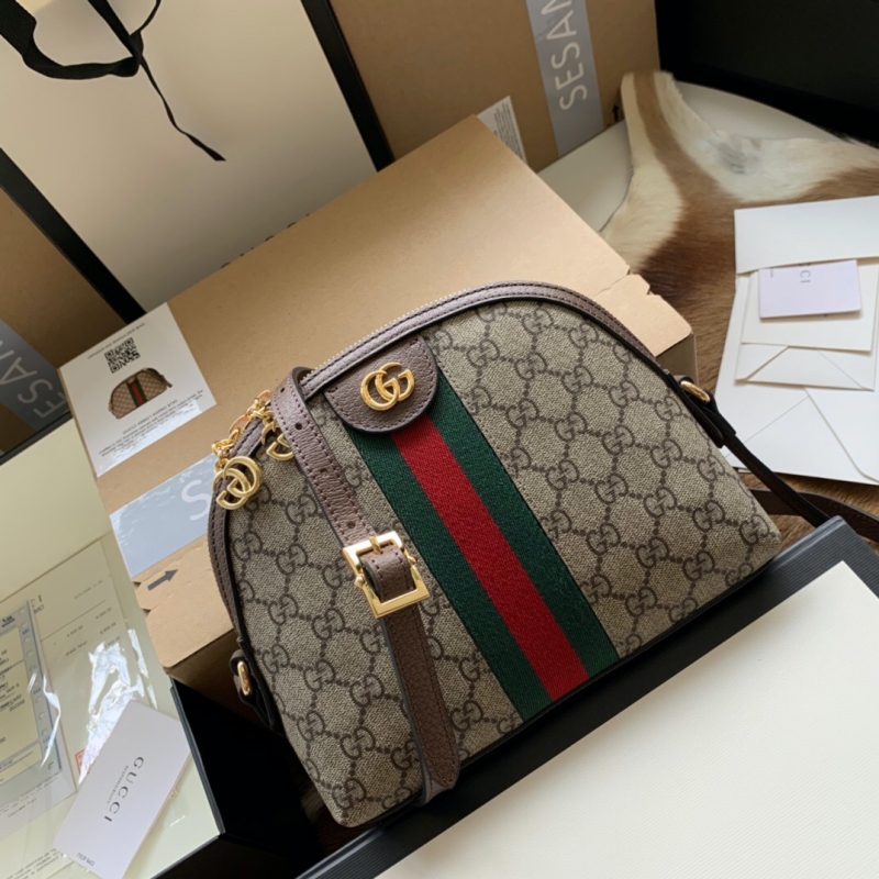 499621 Gucci古馳 Ophidia系列GG肩背包 Gucci貝殼包 啡色