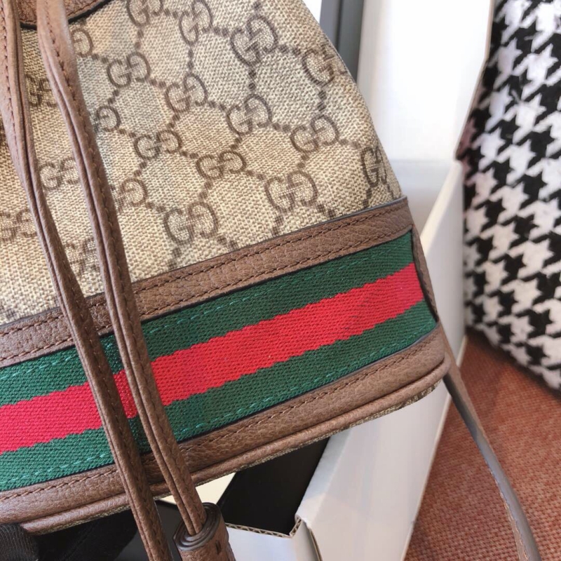 550620 Gucci Ophidia系列迷你GG水桶包 古馳迷你水桶包 咖啡色