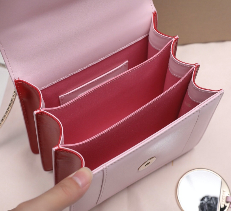 Bvlagari寶格麗 Serpenti Forever系列翻蓋女包 寶格麗手提蛇頭包 粉色