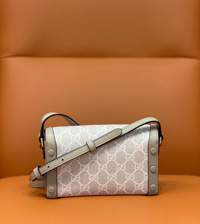 699296 Gucci Gucci馬銜扣1955系列迷你手袋 Gucci迷你斜挎包 白色