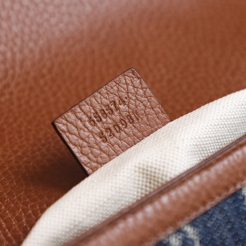 658574 Gucci 馬銜扣1955系列迷你手袋 Gucci馬鞍包 深藍色