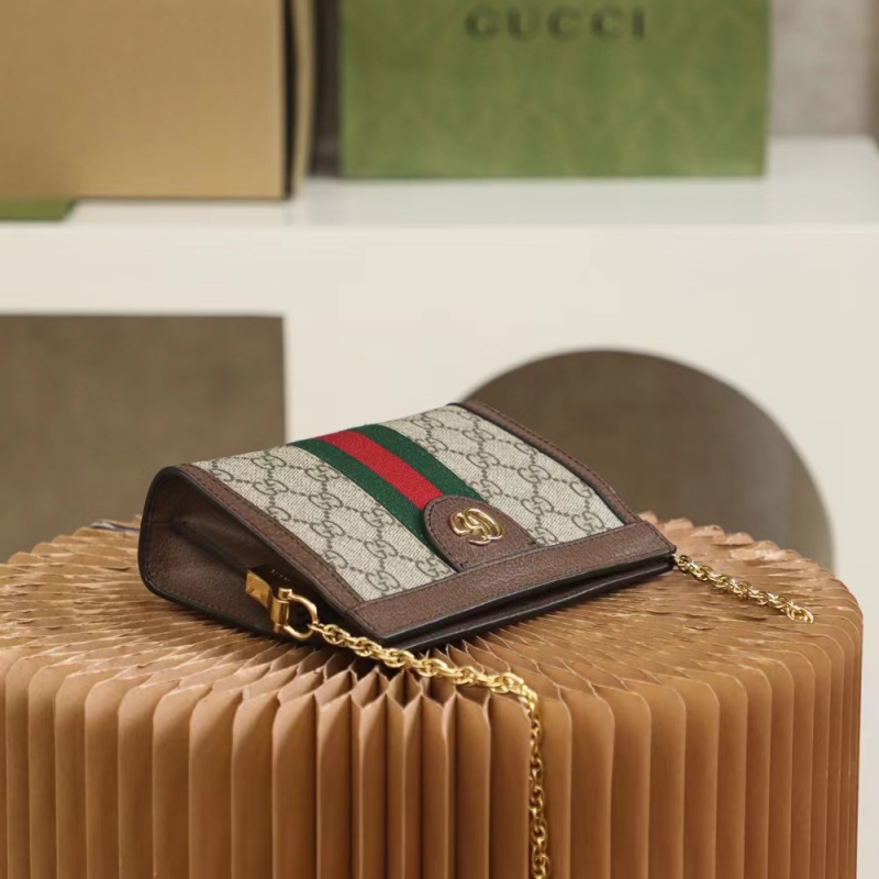 602676 Gucci Ophidia系列迷你肩背包 Gucci女士單肩包 烏木色