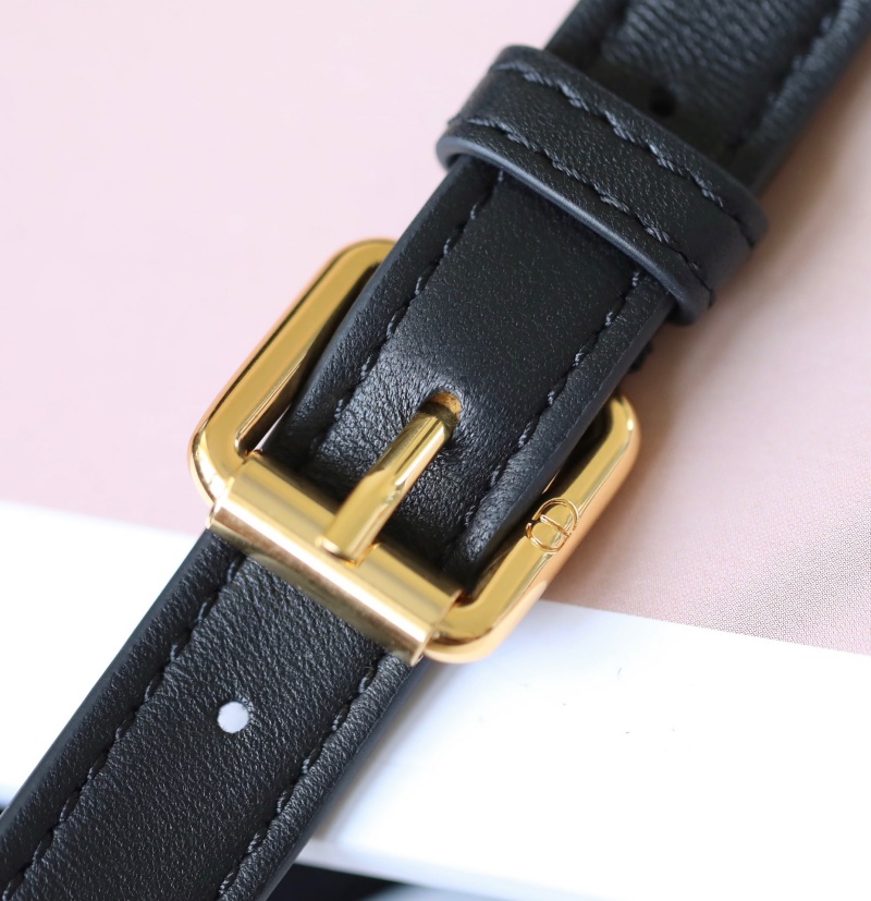 S5169 迪奧Dior Miss Caro 迷你鏈條手袋 羊皮革超大藤格紋 黑色