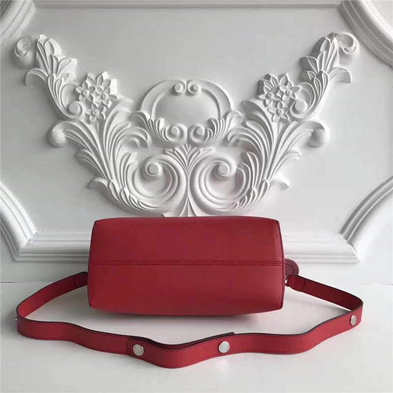 149S FENDI 芬迪 2017新款 柔軟小牛皮 拼色波士頓手提包挎包 紅拼白