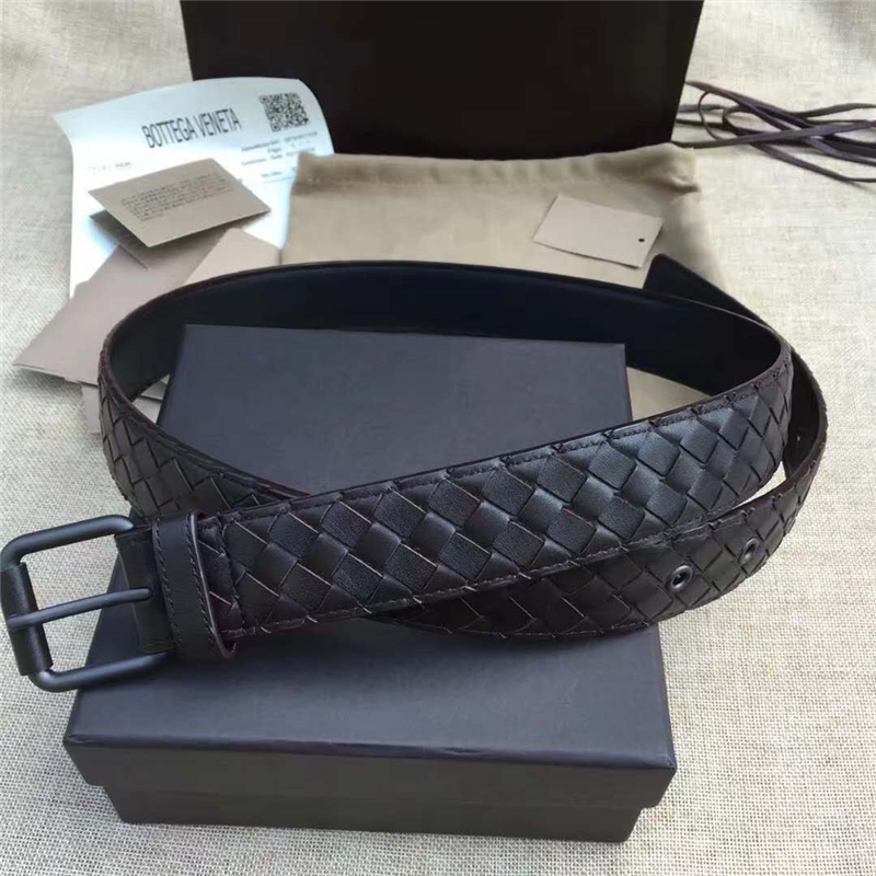 BV寶緹嘉 手工編織皮帶 2017新款 低調奢華 針扣休閑皮帶