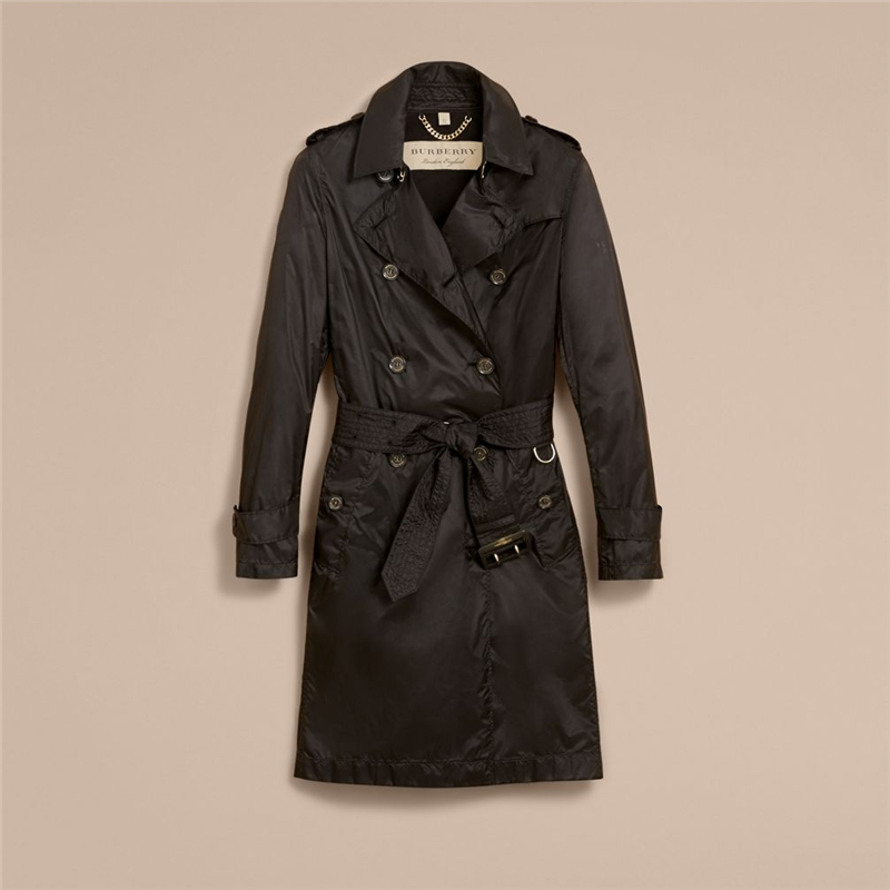 40534271 Burberry巴寶莉 超輕便 防風雨抗皺 女士長款 Trench 風衣 黑色