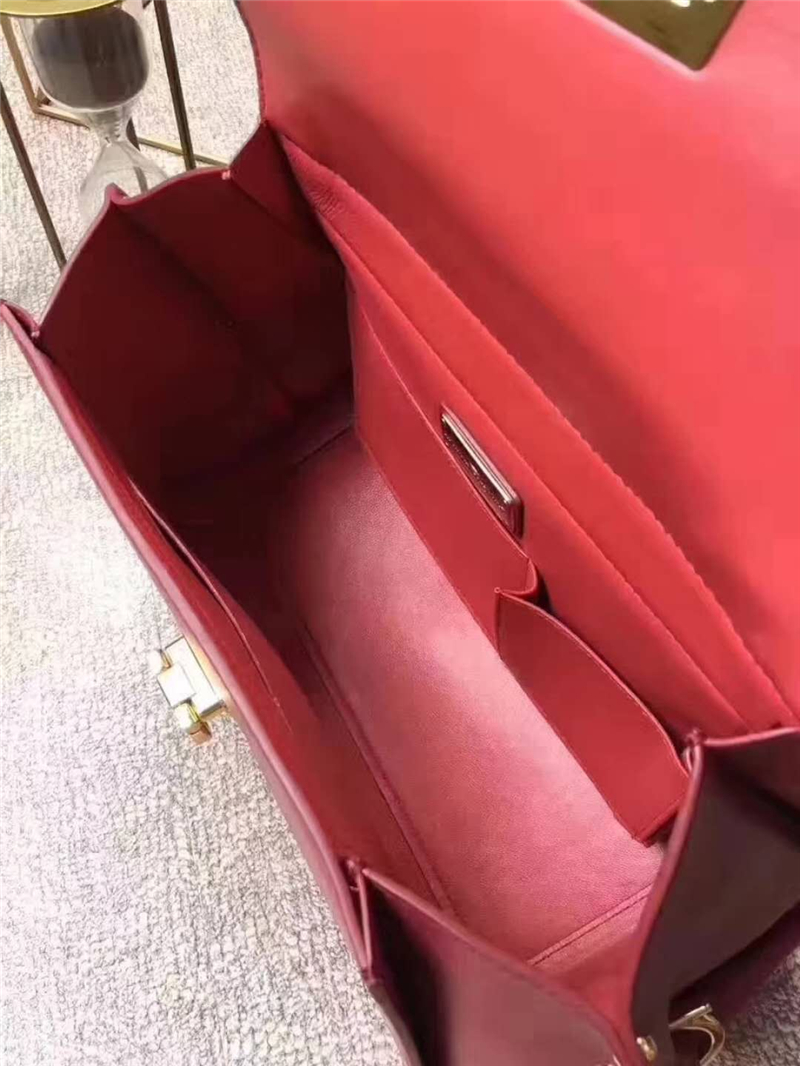 21F606 Ferragamo 菲拉格慕 大號Sofia包 金色鎖扣 手提肩包 酒紅色