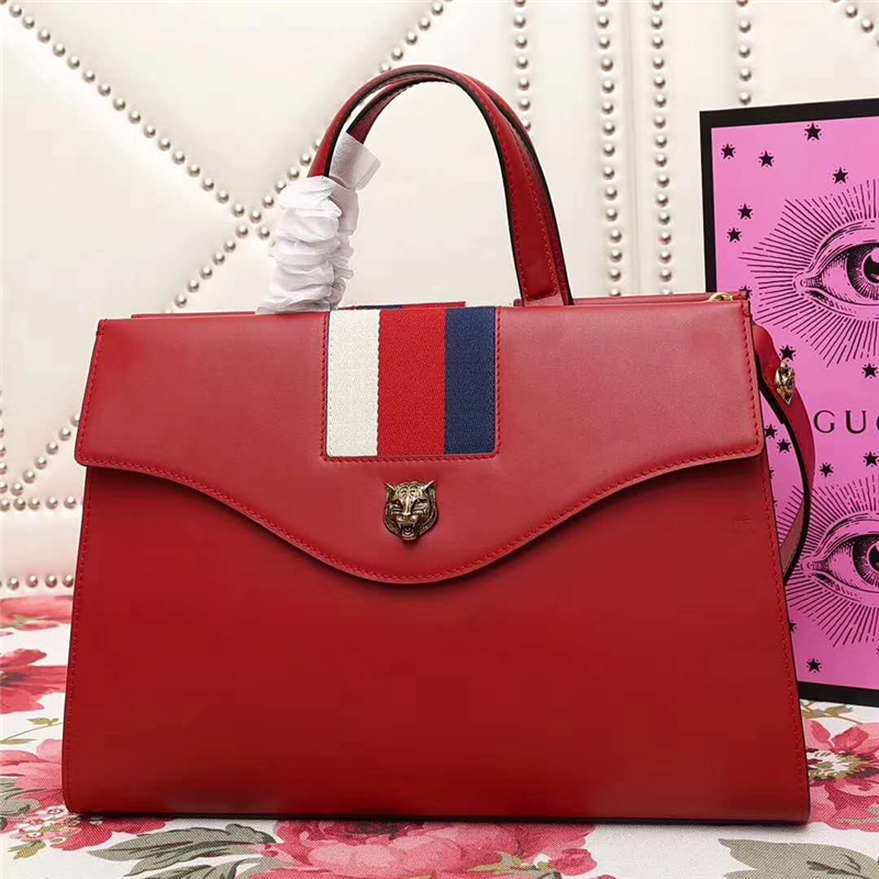 476470 GUCCI 新款 牛皮 GG翻蓋單肩包 紅色