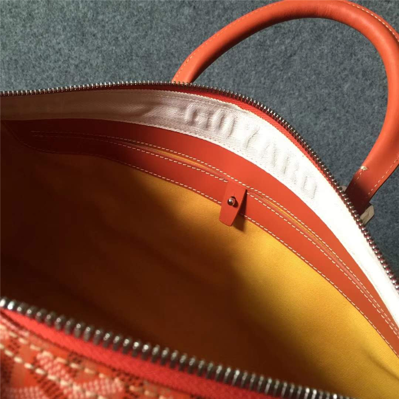 Goyard戈雅旅行包 真皮 手提袋 波士頓旅行袋 橙色