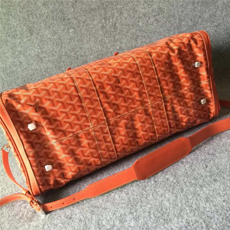 Goyard戈雅旅行包 真皮 手提袋 波士頓旅行袋 橙色