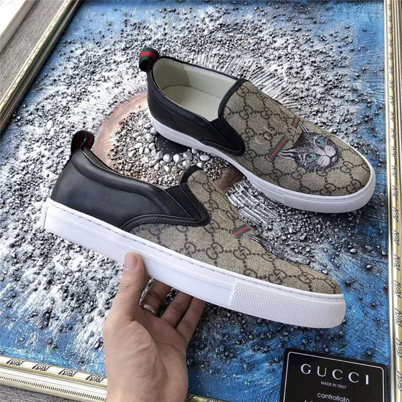 GUCCI男鞋 古馳鞋子 進(jìn)口牛皮 全手工 GUCCI專用面料