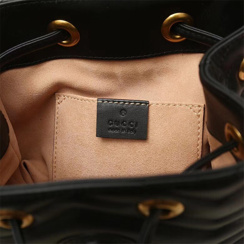 528129 Gucci女包 古馳背包 mini款 文藝復古 vintage雙肩包 黑色