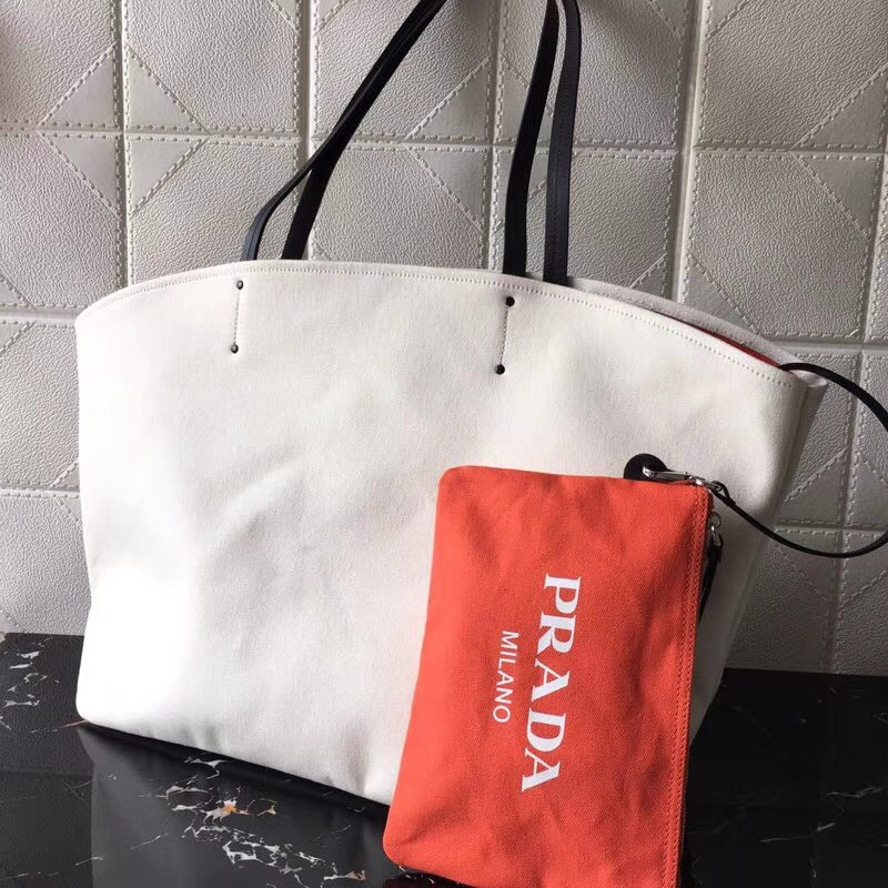 1BG218 Prada女包 普拉達(dá)購物袋 Prada帆布包 普拉達(dá)包包