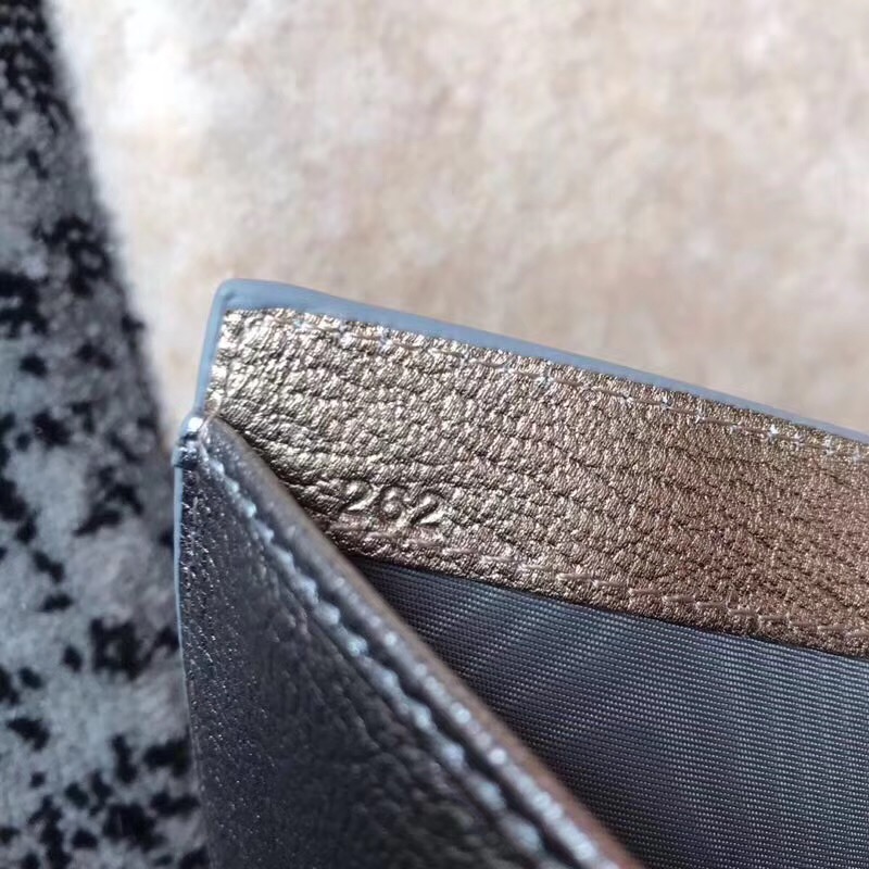 5MH014 MiuMiu錢包 繆繆拼色錢夾 進口牛皮山羊紋 三折信封短款錢包 槍色