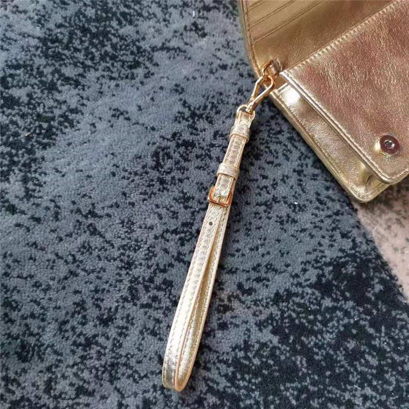 5ZH029 MiuMiu專柜新款 小羊皮 繆繆翻蓋鏈條小包 金色