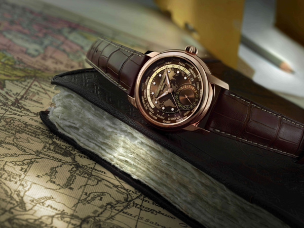 康斯登全新典雅自家機芯世界時區腕表